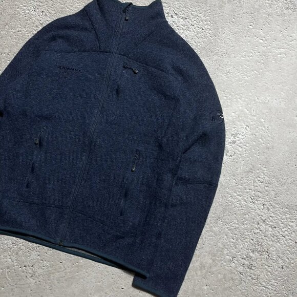 Mammut Phase Jacket, Full-Zip Mid-Layer Fleece, Dark Blue (Size M) - Picture 2 of 11